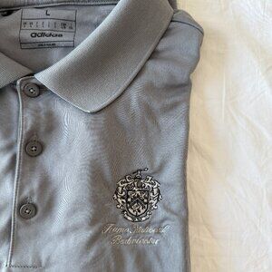 Trump National Bedminster Grey Adidas Golf Polo Size Large